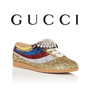 gucci glitter platform sneakers